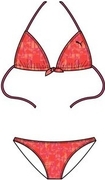 Puma NO1 LOGO TRIANGLE BIKINI červená